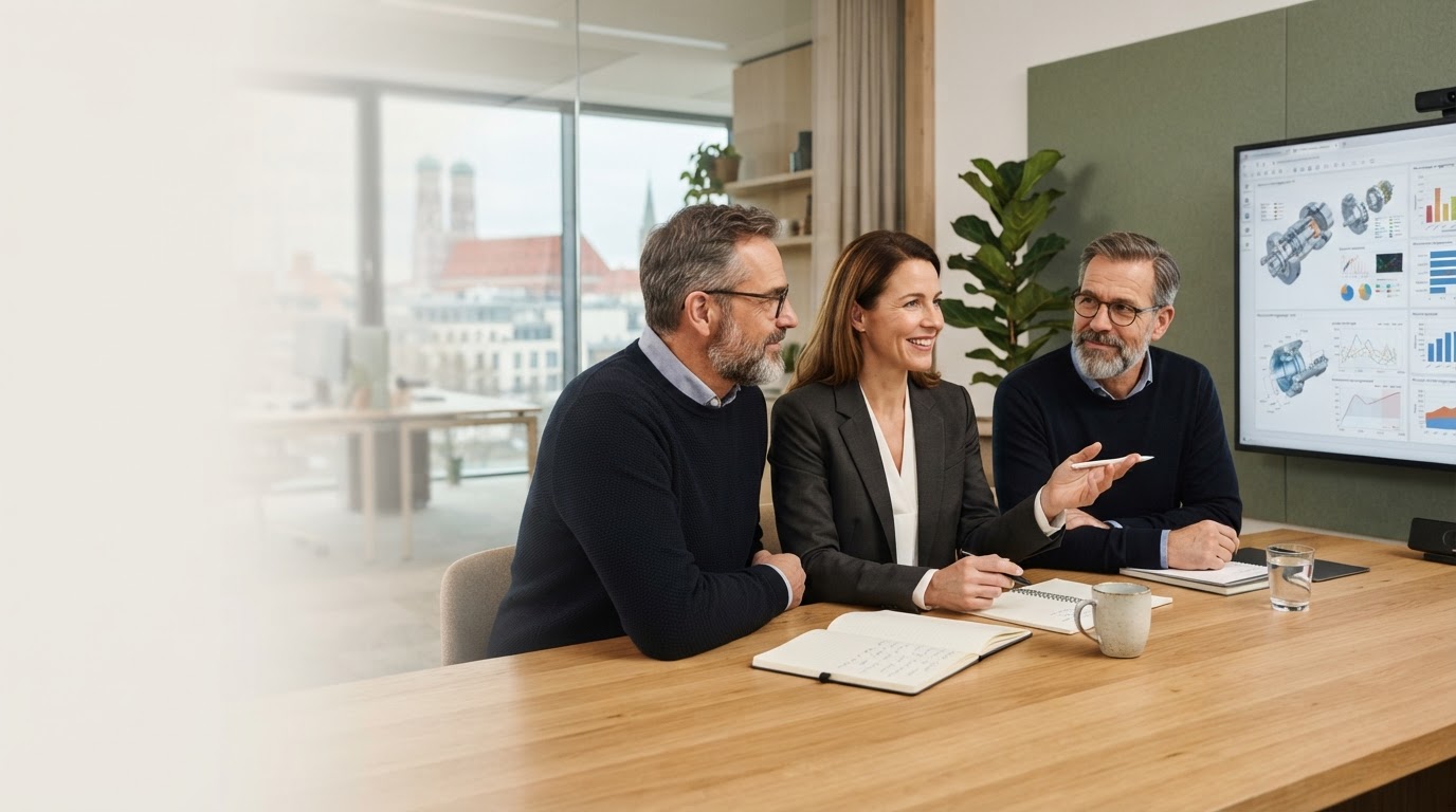 Cerfinax – Remote arbeitende Person analysiert Finanzdaten auf einer Terrasse